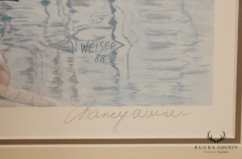 Nancy Weiser Pencil Signed Framed Print of Yardley Library