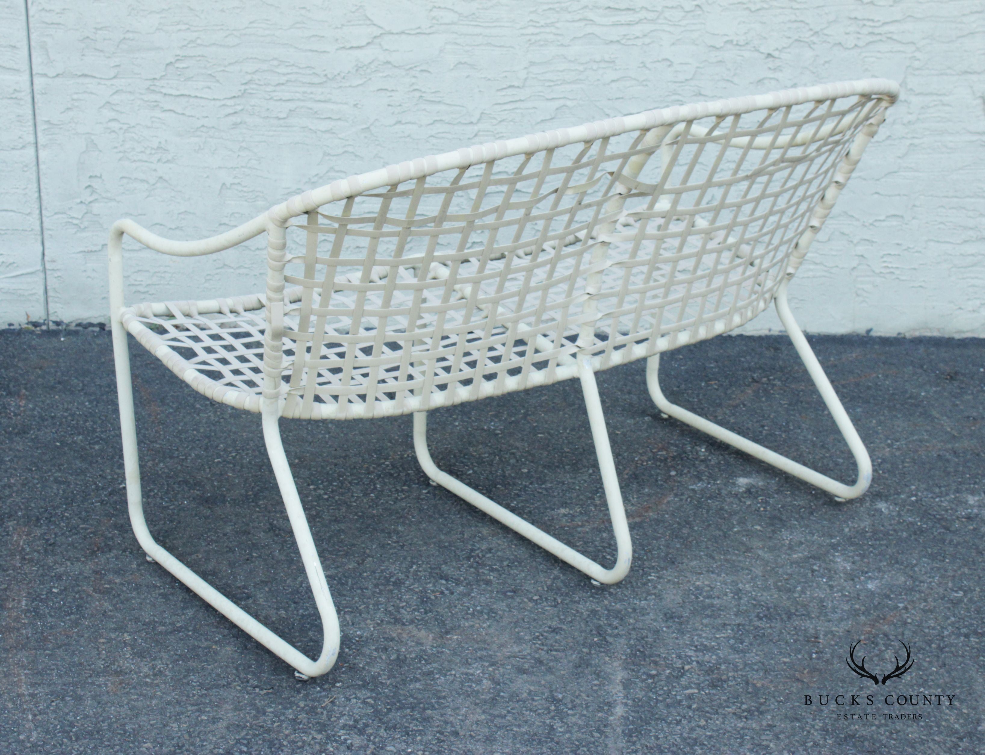 Mid Century Modern Outdoor Patio Settee