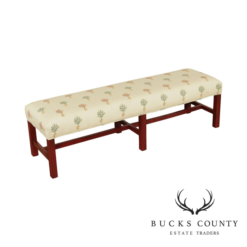 Parker Southern Chippendale Style Upholstered Window Bench Seat