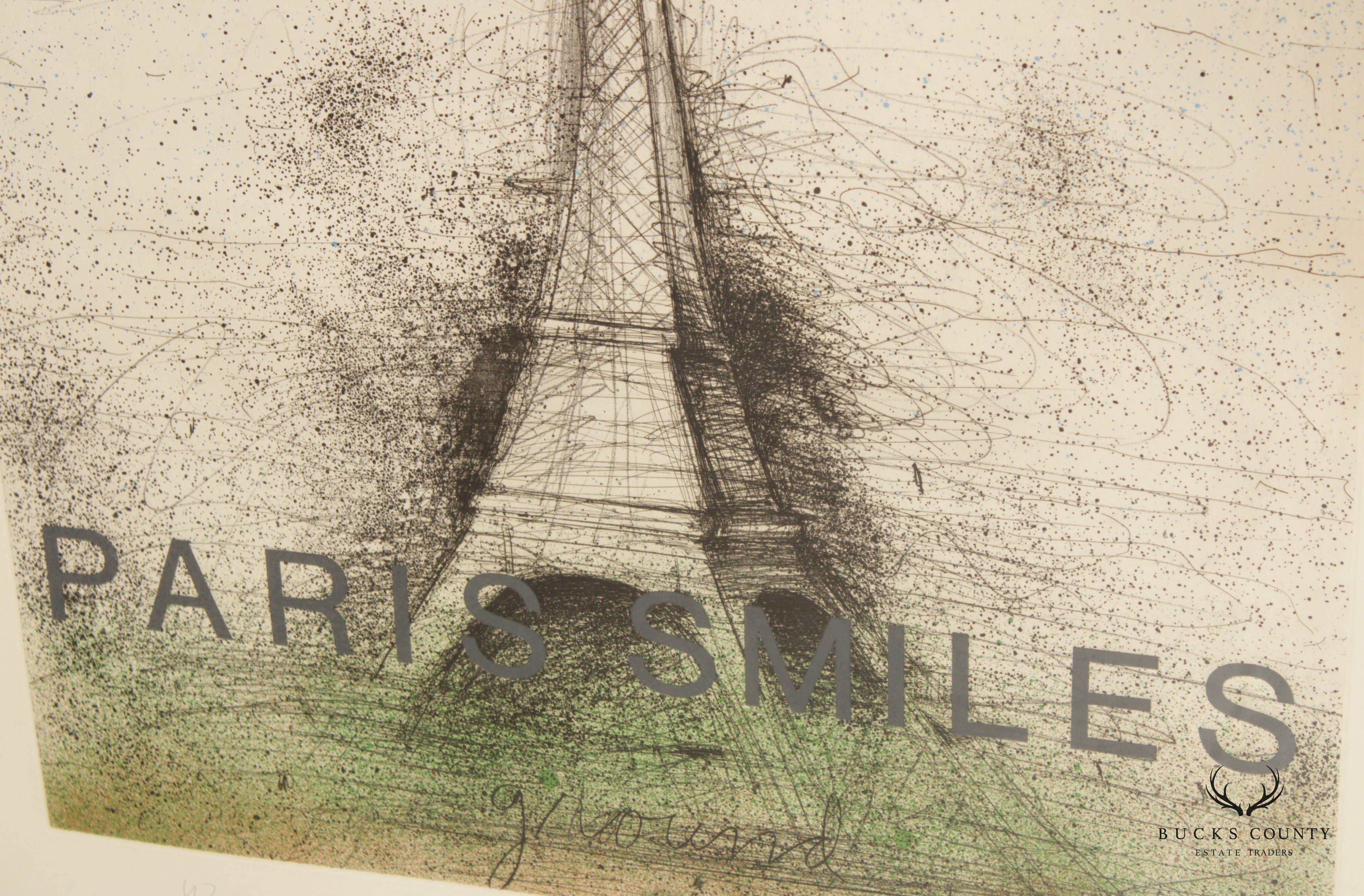 Jim Dine 'Paris Smiles' and 'Paris smiles in Darkness'  Etchings