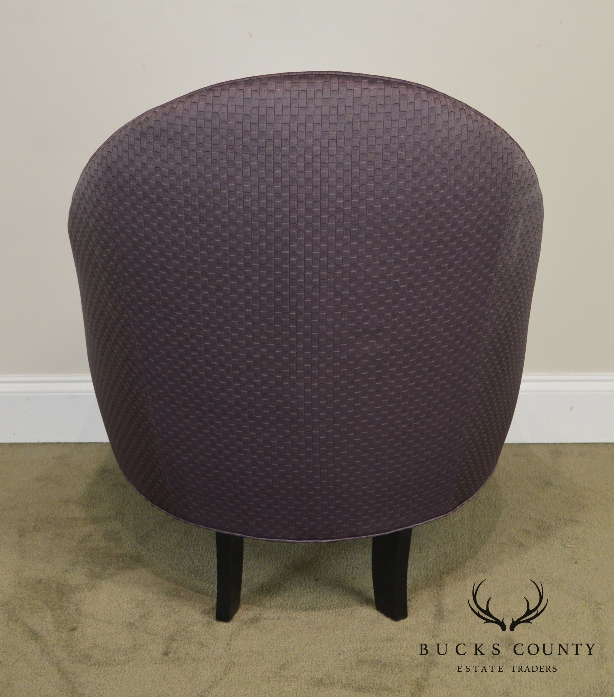 Directional Custom Purple Upholstered Pair of Club Chairs