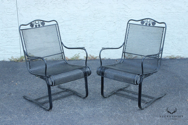 Woodard Vintage Pair of Wrought Iron Outdoor Armchairs