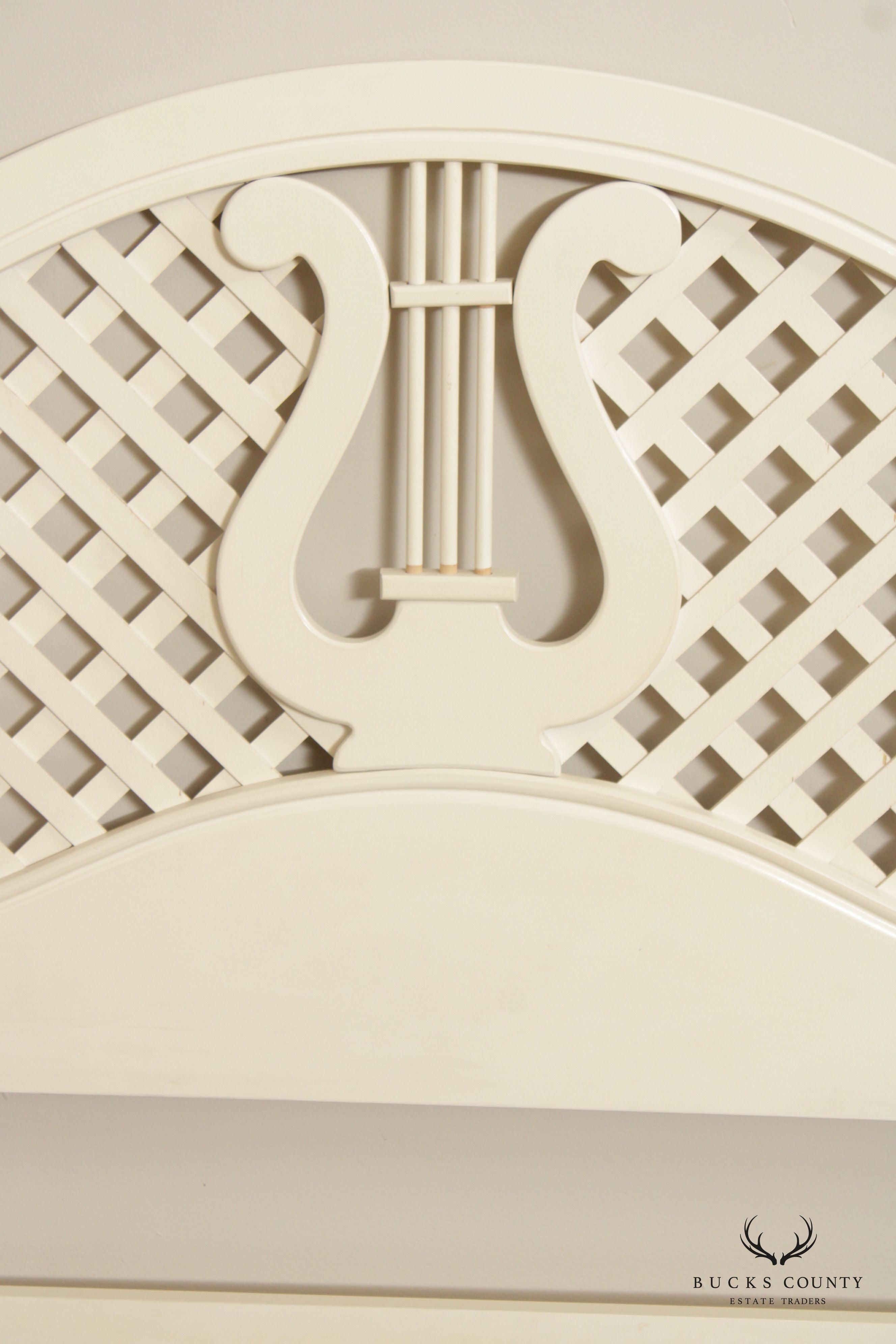 French Provincial Style Queen Size Trellis Headboard
