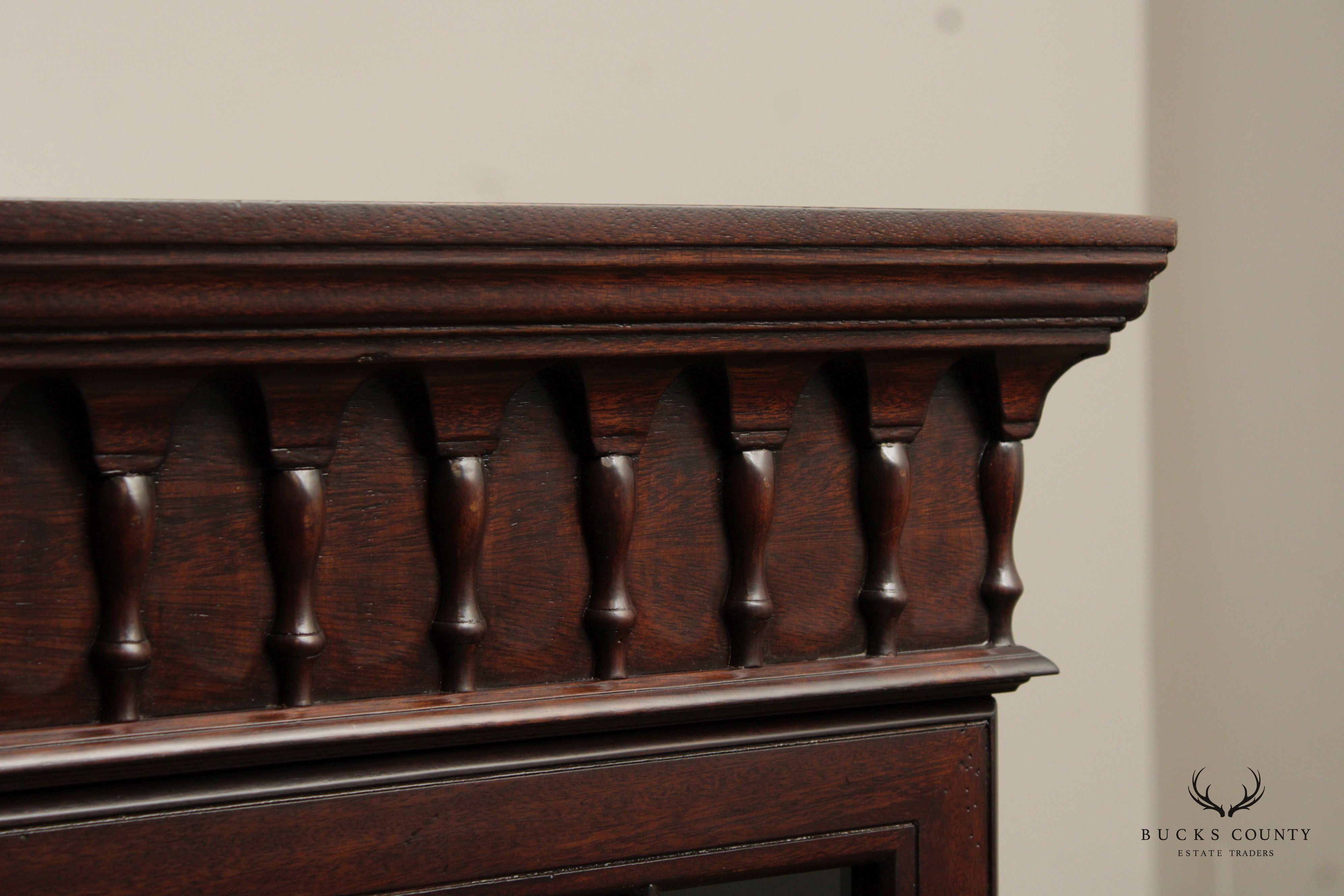 Hickory Chair Georgian Style Mahogany Bookcase Top Secretary Desk