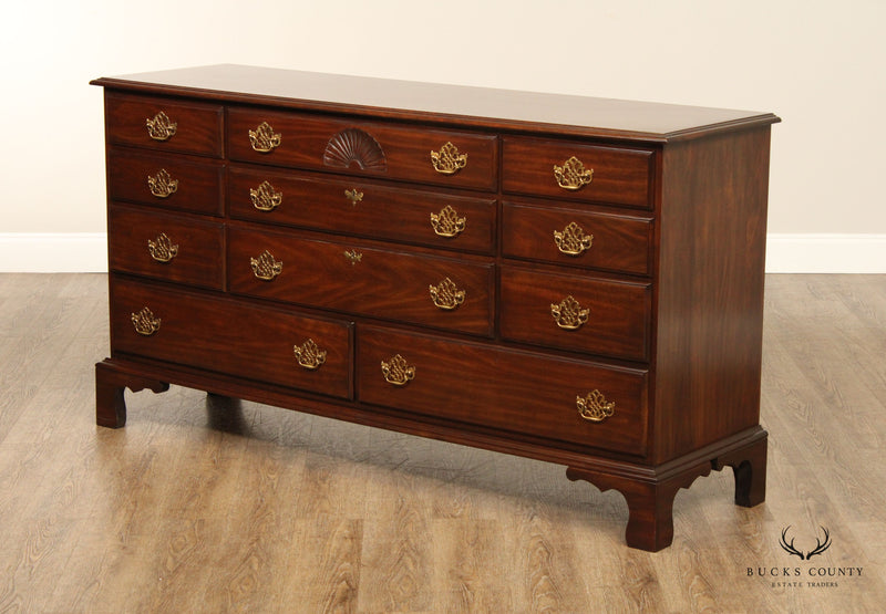 Harden Chippendale Style Cherry Long Chest of Drawers
