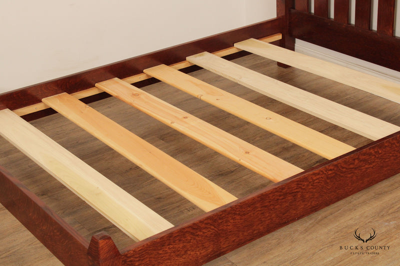 Custom Arts and Crafts Mission Style Oak Queen Size Bed