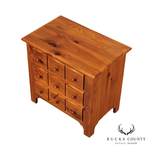 Ethan Allen Pine Apothecary Style Chest Nightstand