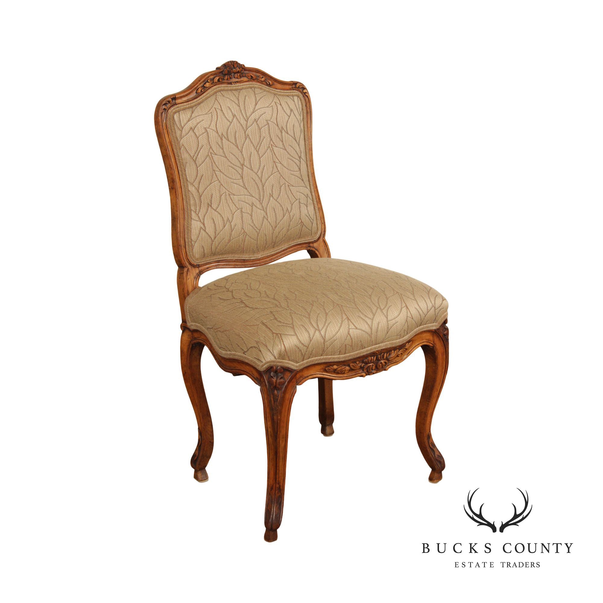 Quality French Louis XV Style Custom Upholstered Side Chair