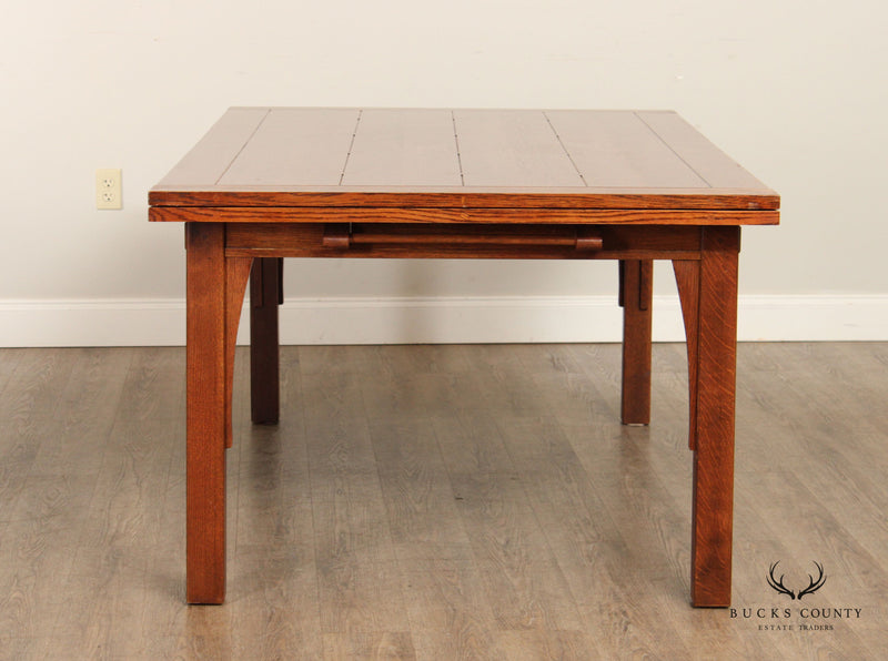 Stickley Mission Collection Oak Drawtop Dining Table