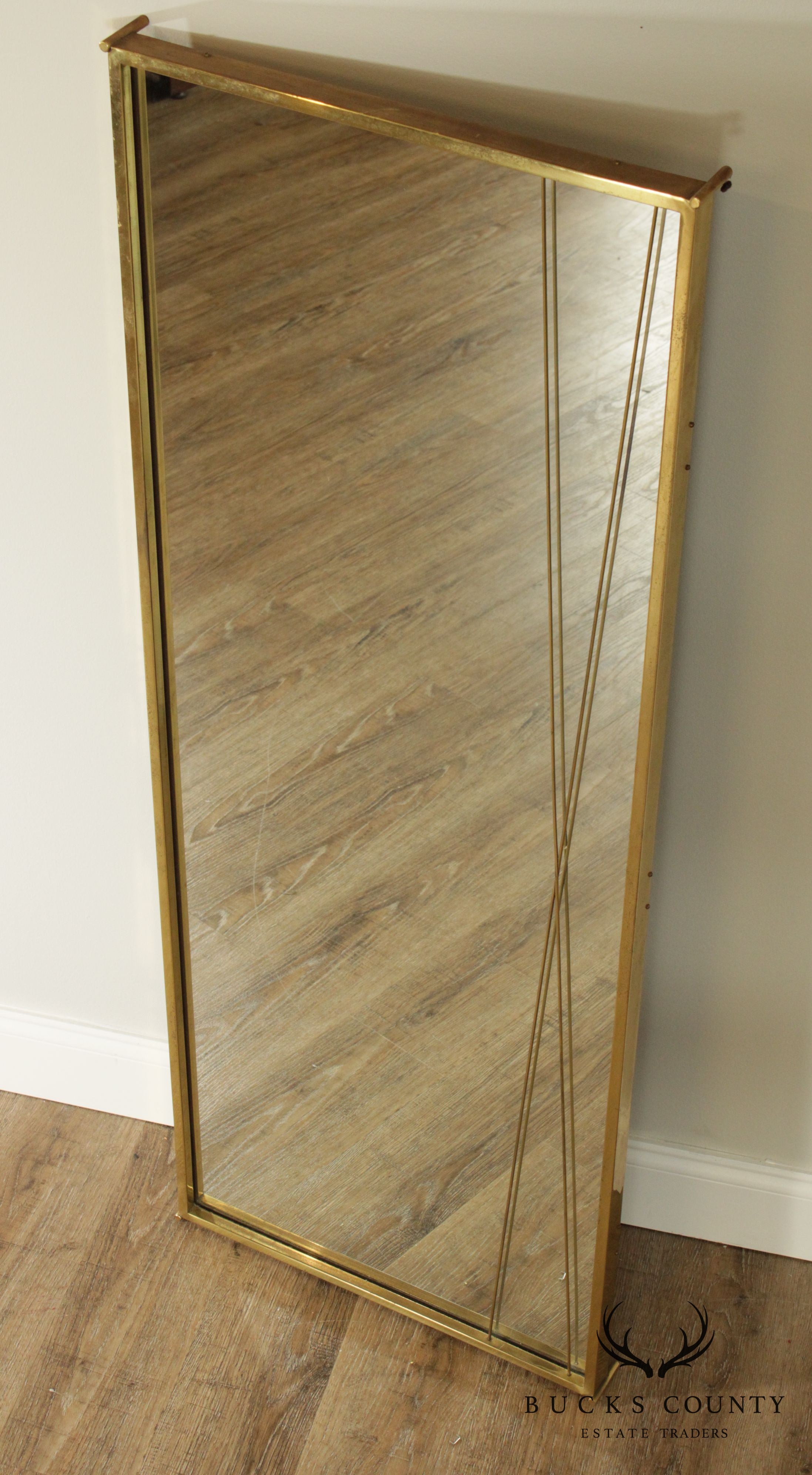 Paul McCobb Mid Century Modern Brass X Mirror