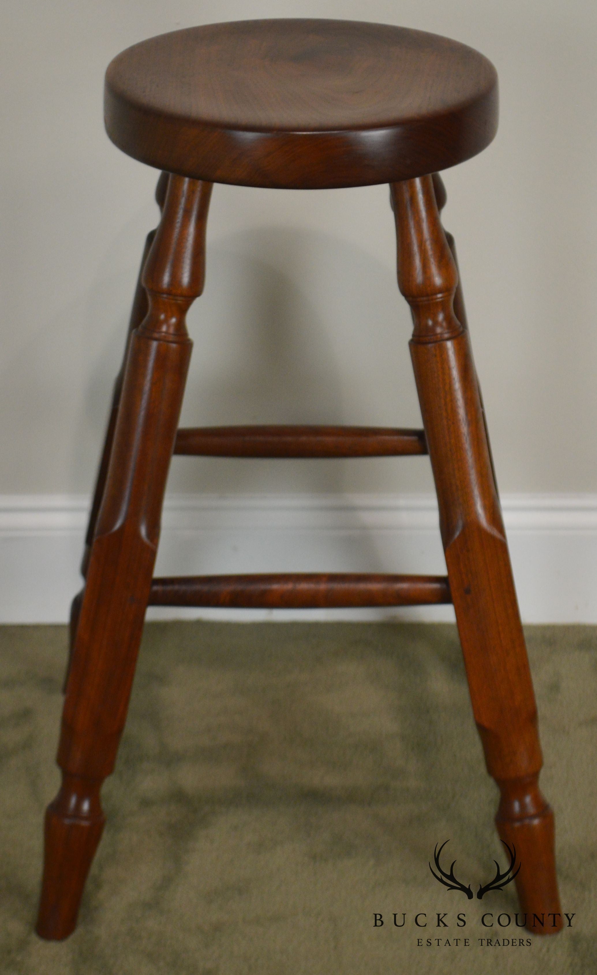 Wynnewood Woodworks Hand Crafted Solid Walnut Bar Stool