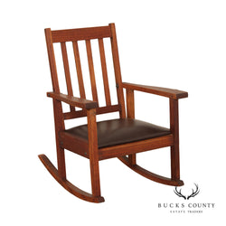 Antique Mission Oak Children's Rocking Chair