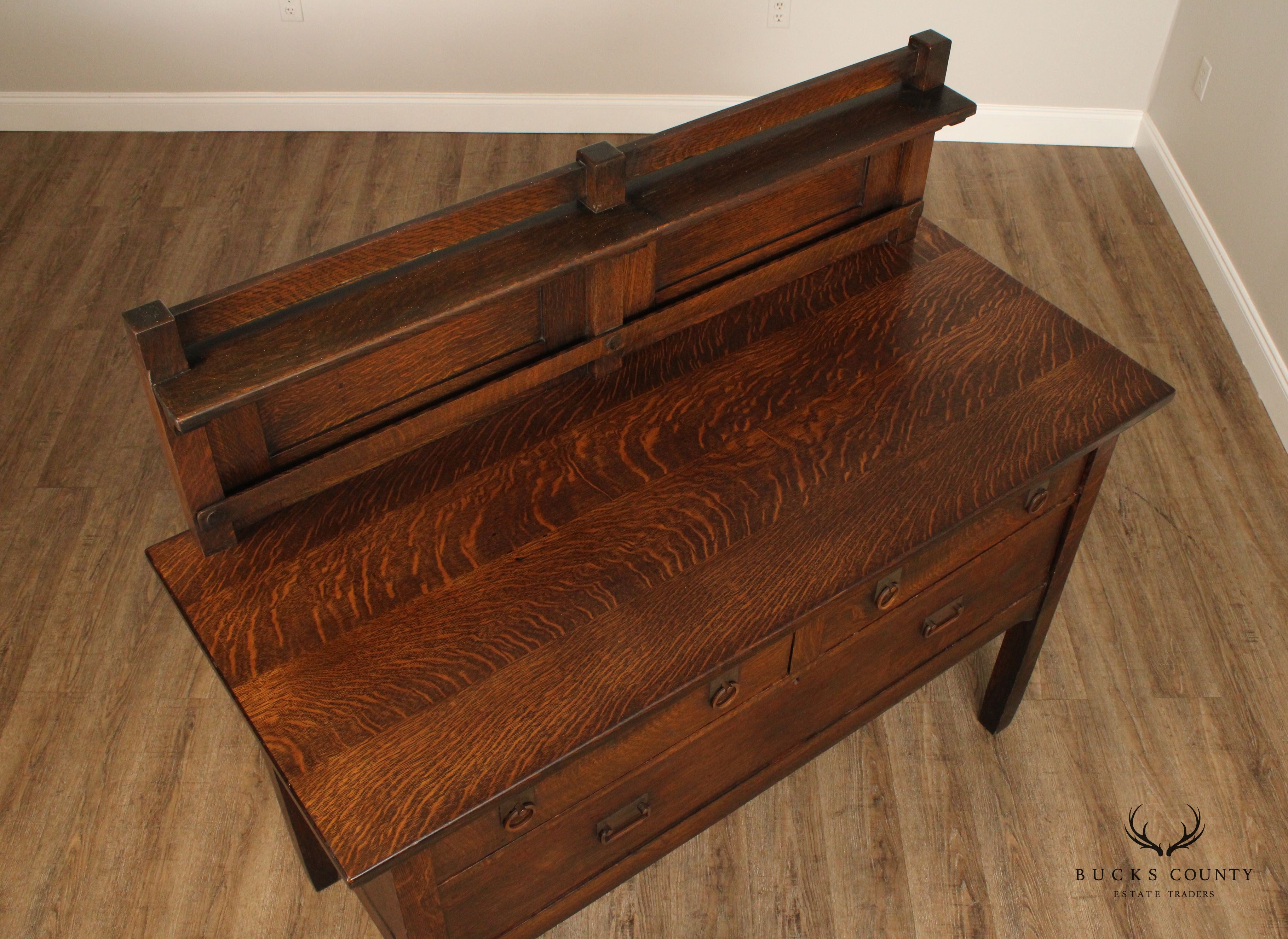 STICKLEY BROTHERS ANTIQUE MISSION OAK SIDEBOARD