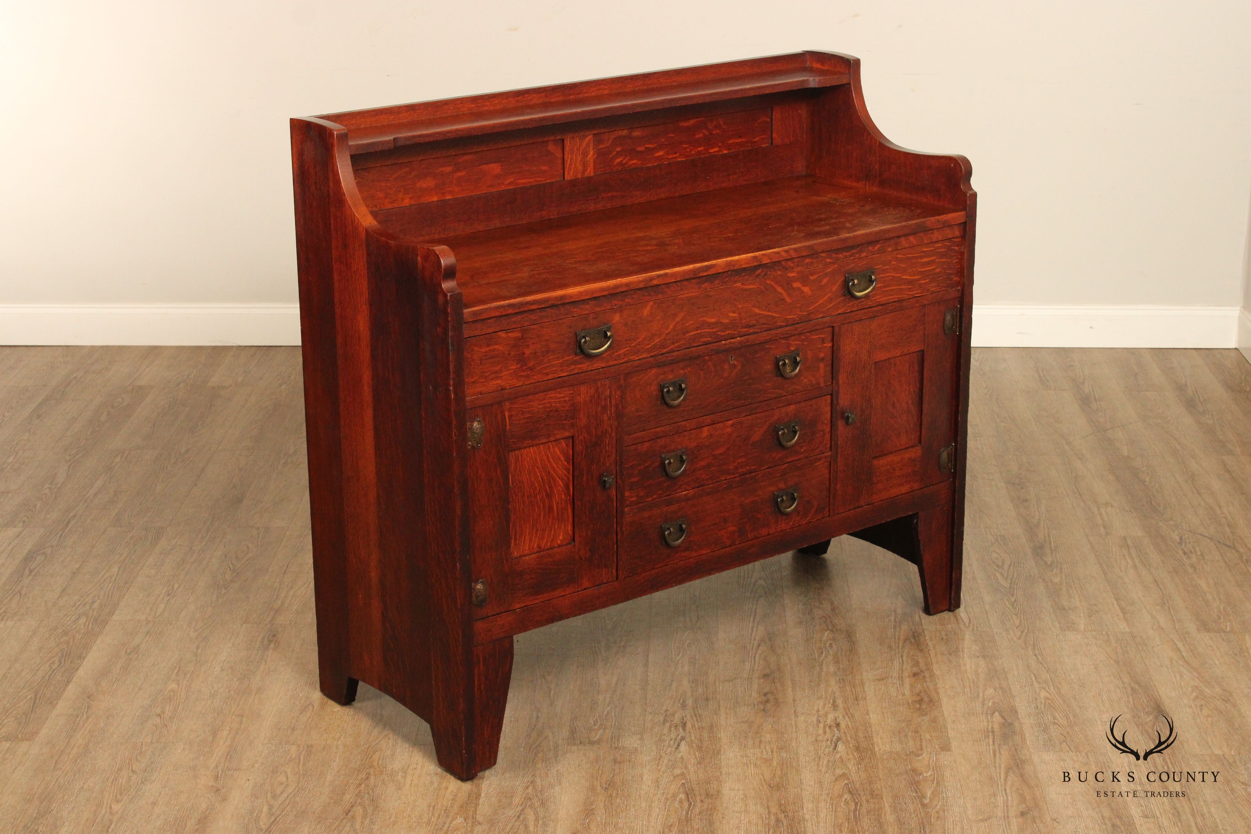 Stickley Brothers Antique Arts & Crafts Oak Sideboard