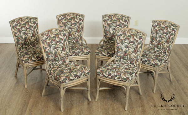 Quality Rattan Set 6 Dining Chairs by La Cor Wicker