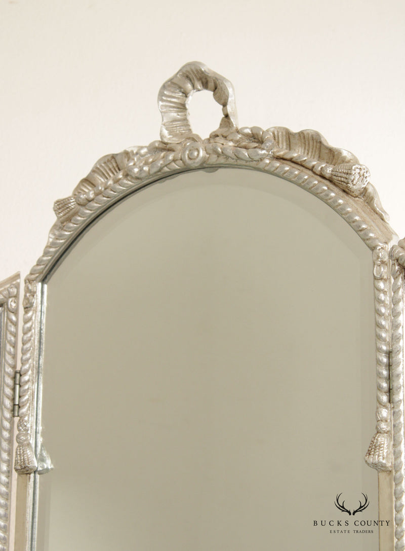Carol Canner for Carvers' Guild 'Flounced Vanity' Trifold Dresser Mirror