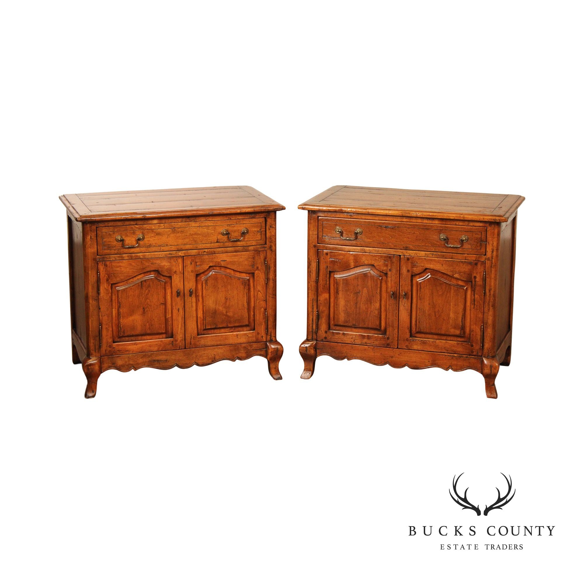 Guy Chaddock French Country Style Pair of  Nightstands