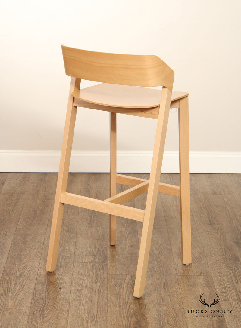 Quality Bentwood Set Of Six Merano Barstools By Ton