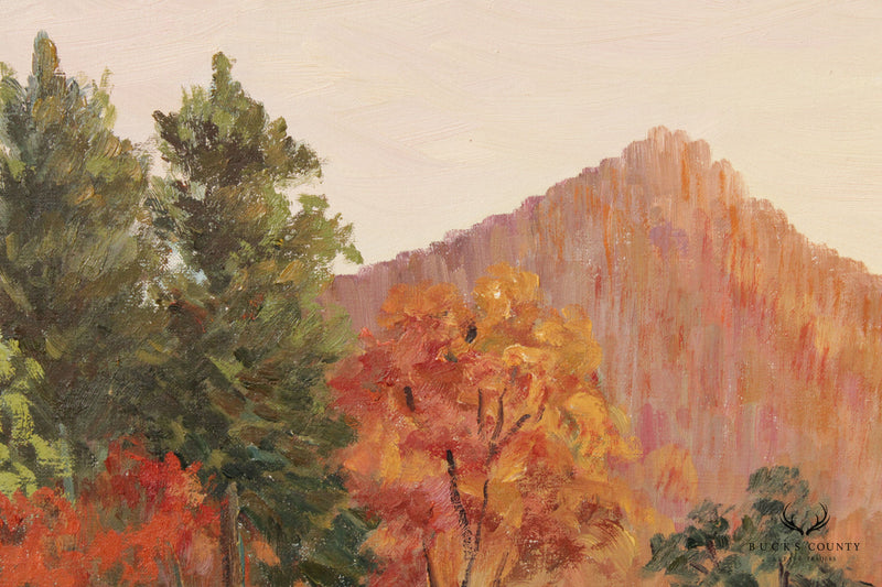 Ann Yost Whitesell 'Cabin Near the Lake' Original Oil Painting