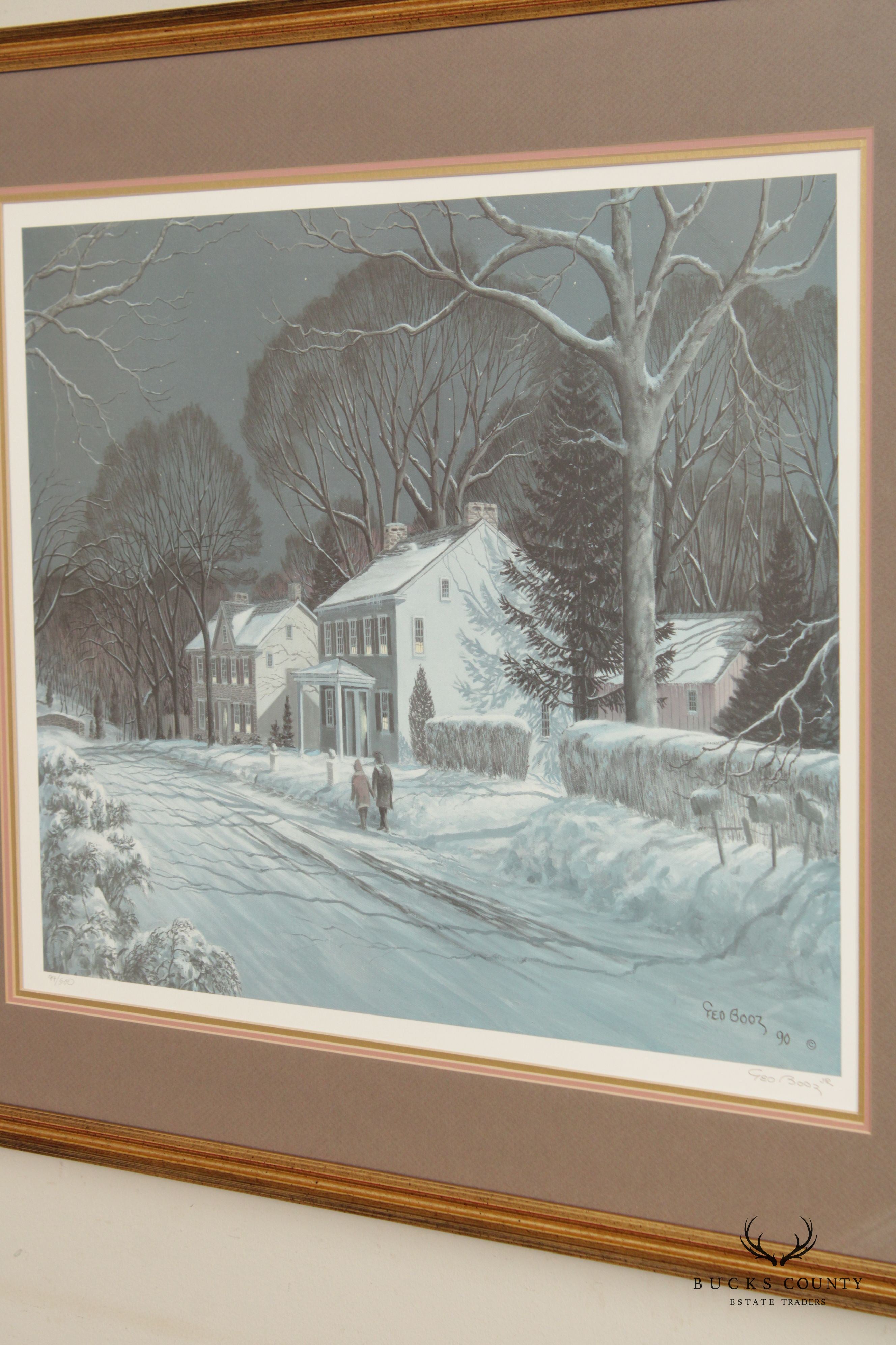 George Booz 'Dyerstown Road' Rustic Winter Fine Art Print