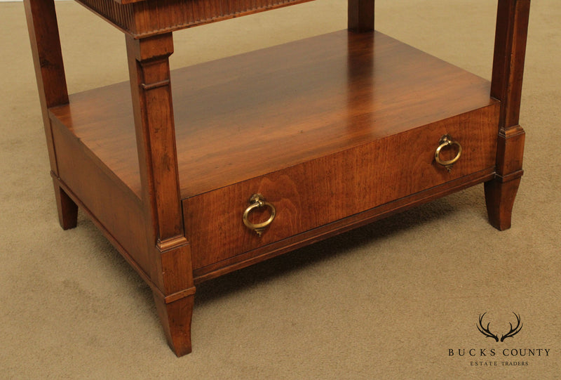 Baker Vintage Walnut French Empire Style Nightstand