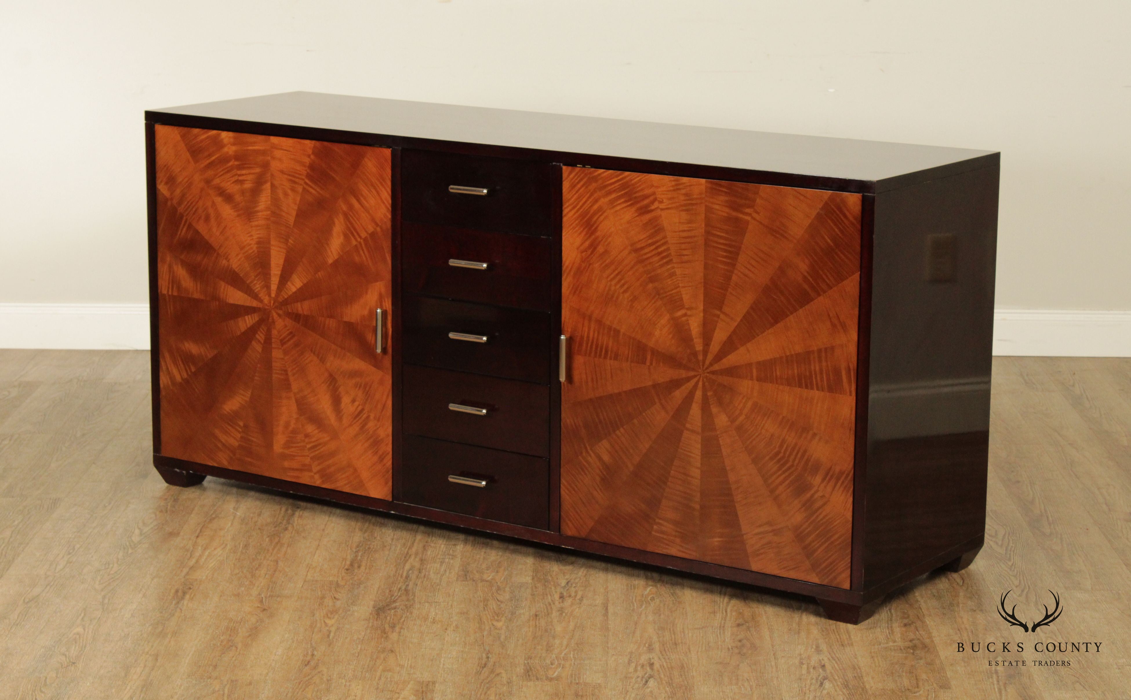 Larry Laslo for John Widdicomb Starburst Door Sideboard