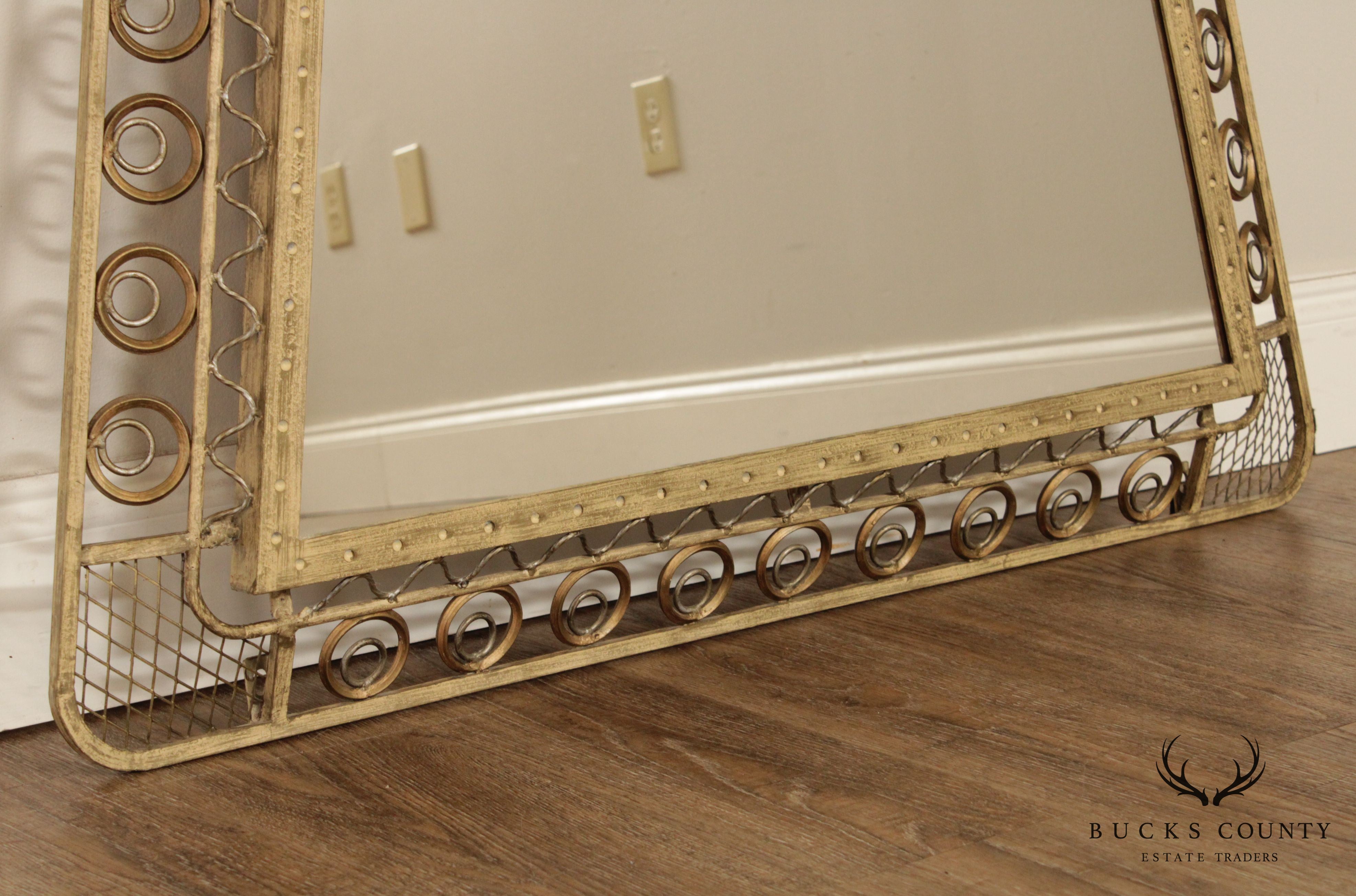 Contemporary Gold Metalwork Wall Mirror