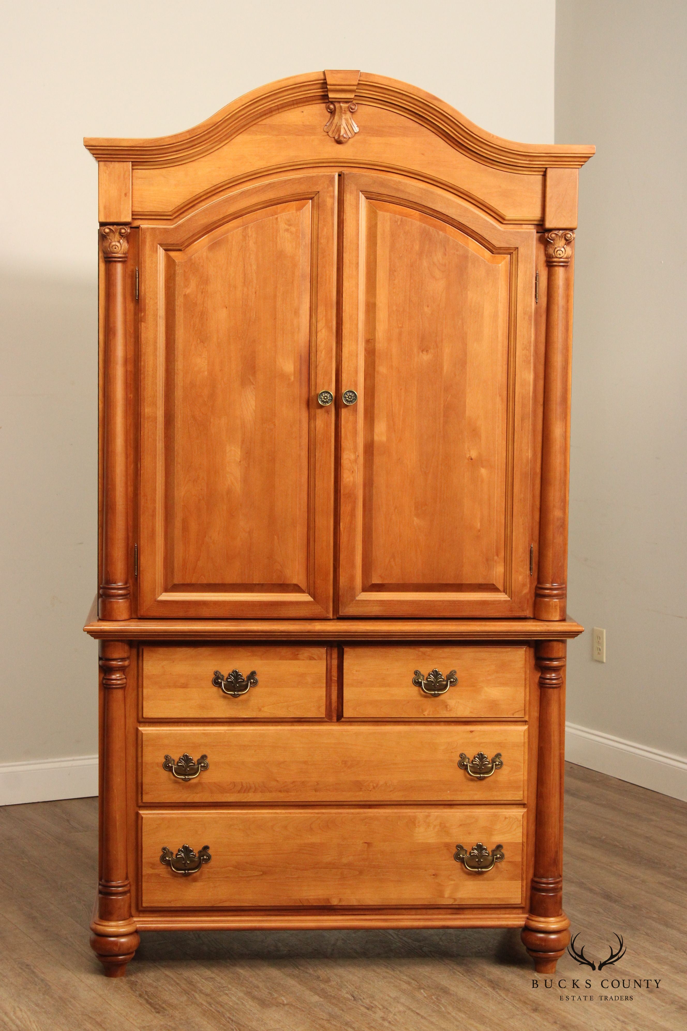 Mobel Inc. Traditional Solid Maple Armoire