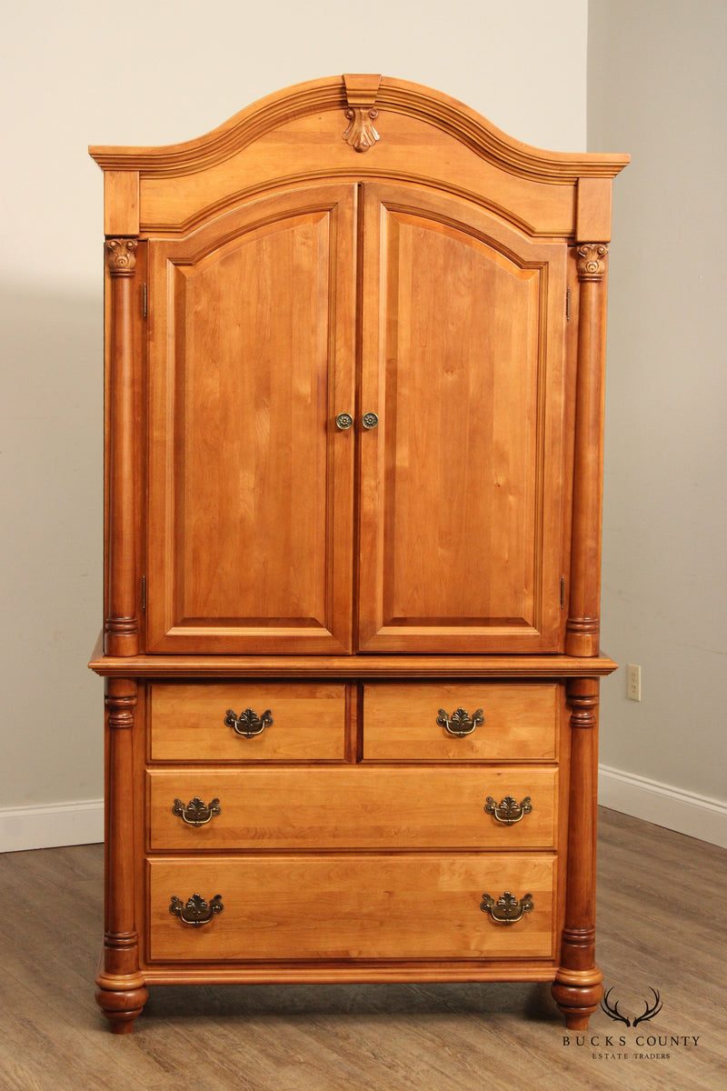Mobel Inc. Traditional Solid Maple Armoire
