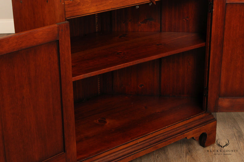 William Draper Chippendale  Style Pine Corner Cabinet
