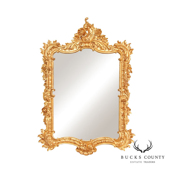 Italian Rococo Style Gilt Painted Wall Mirror