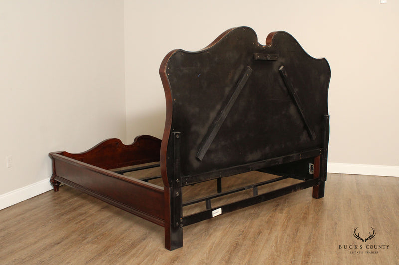 Italian Rococo Style Carved Cherry King Size Bed