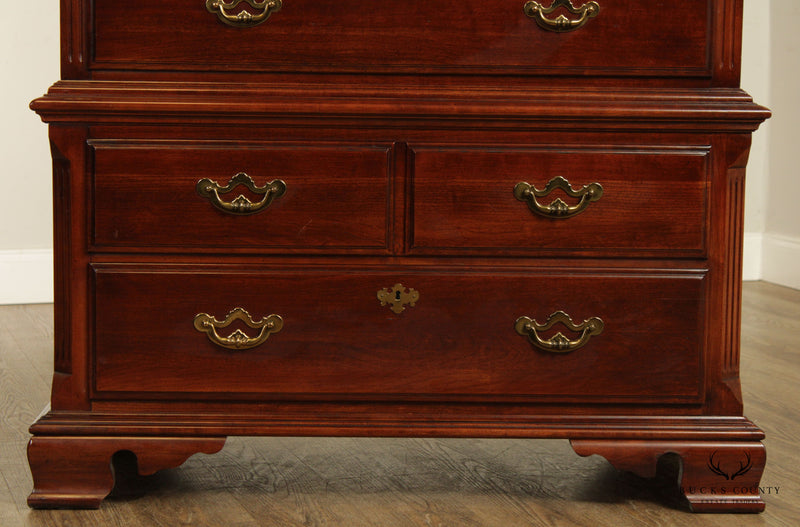 Thomasville 'Collectors Cherry' Chippendale Style Chest on Chest