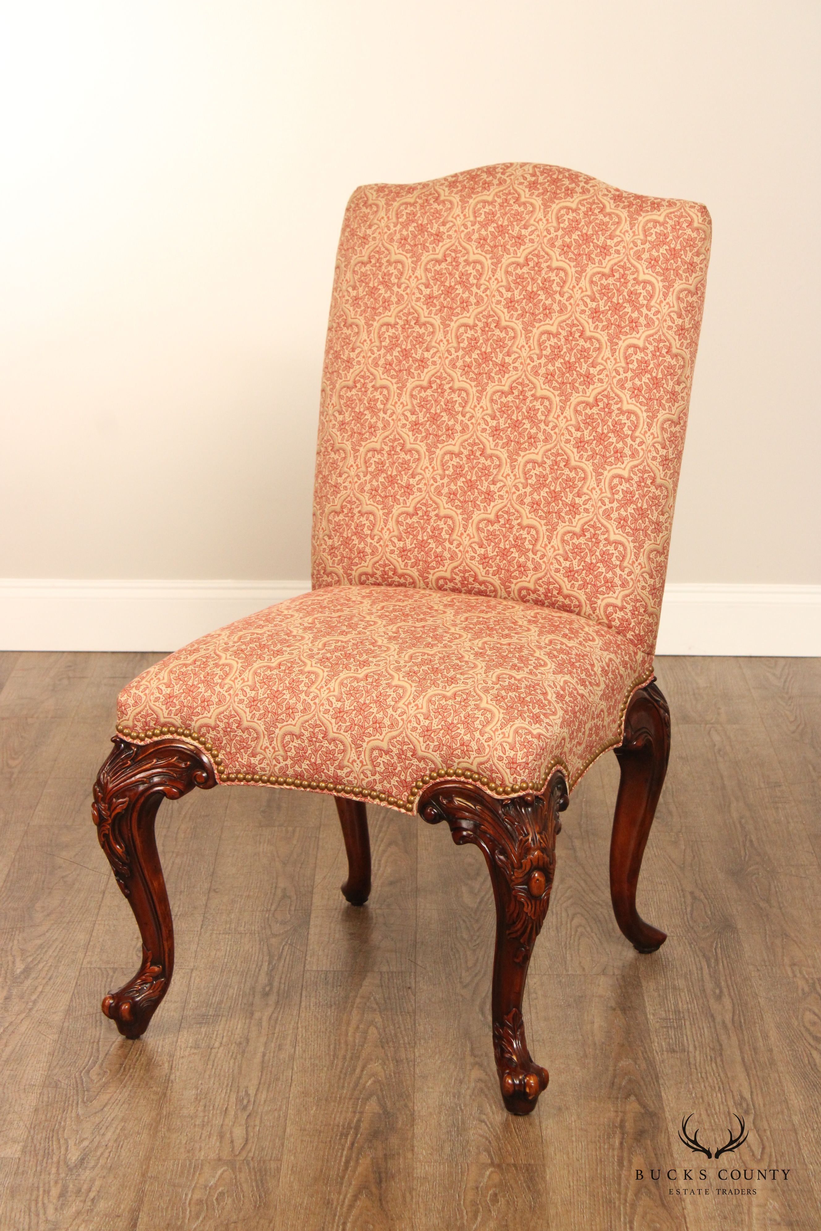 Theodore Alexander Althorp Living History Carved Mahogany Side Chair