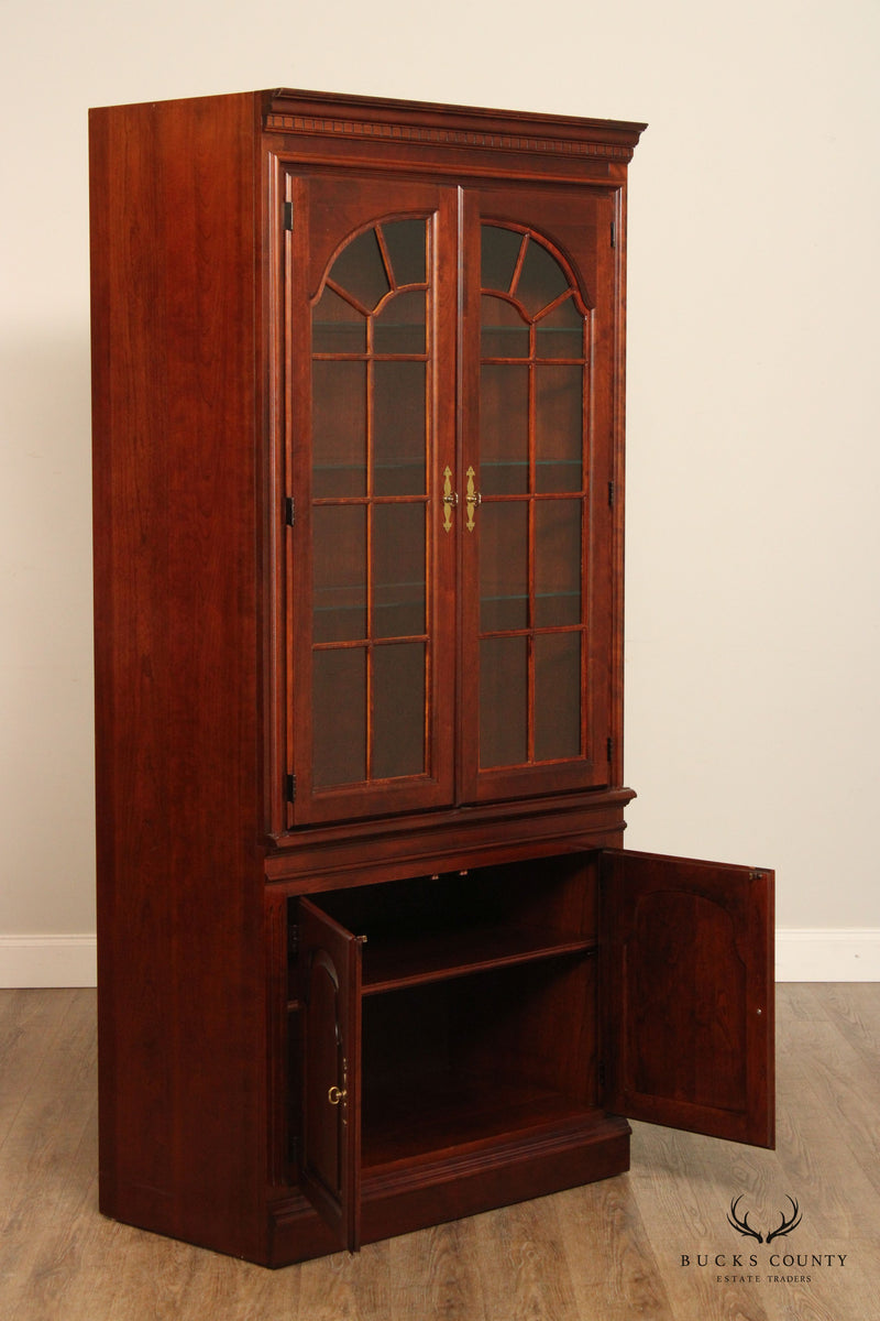 Pennsylvania House Pair of Cherry Illuminated Display Cabinets