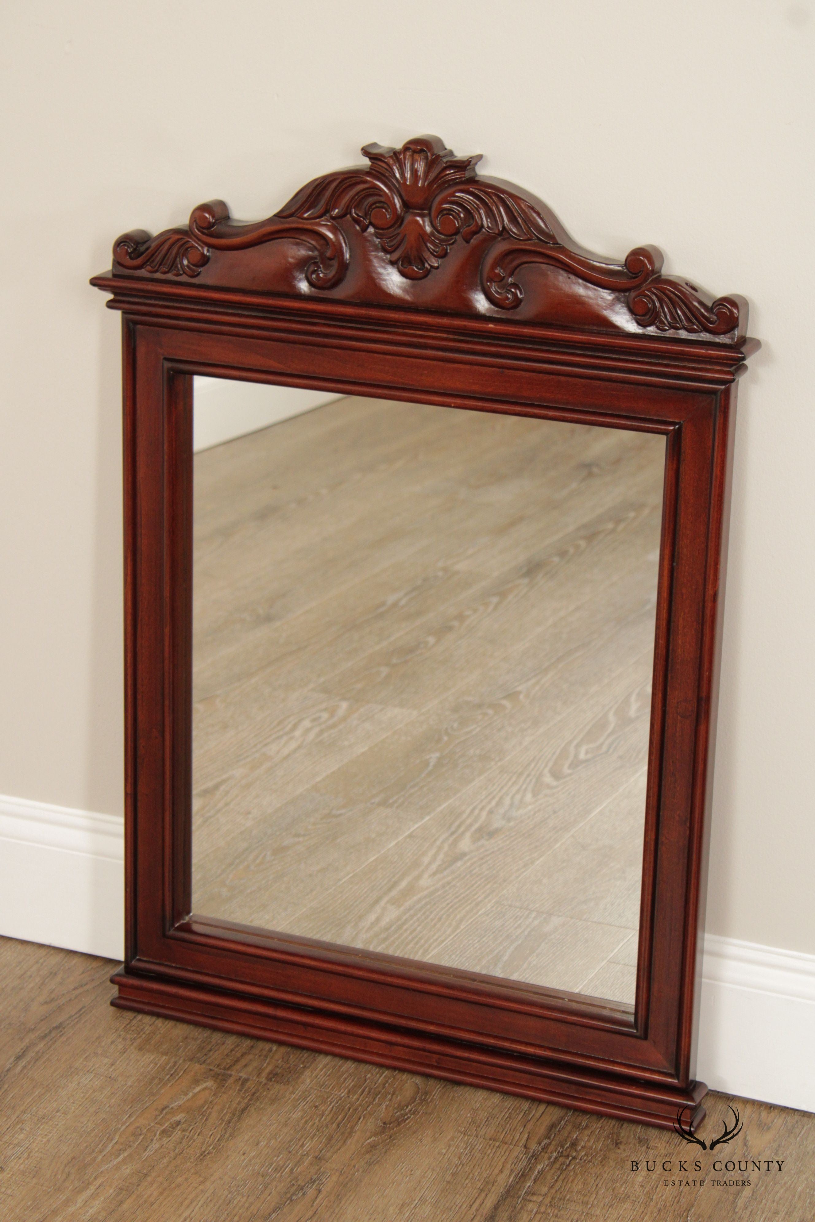 Traditional Carved Mahogany Wall Mirror