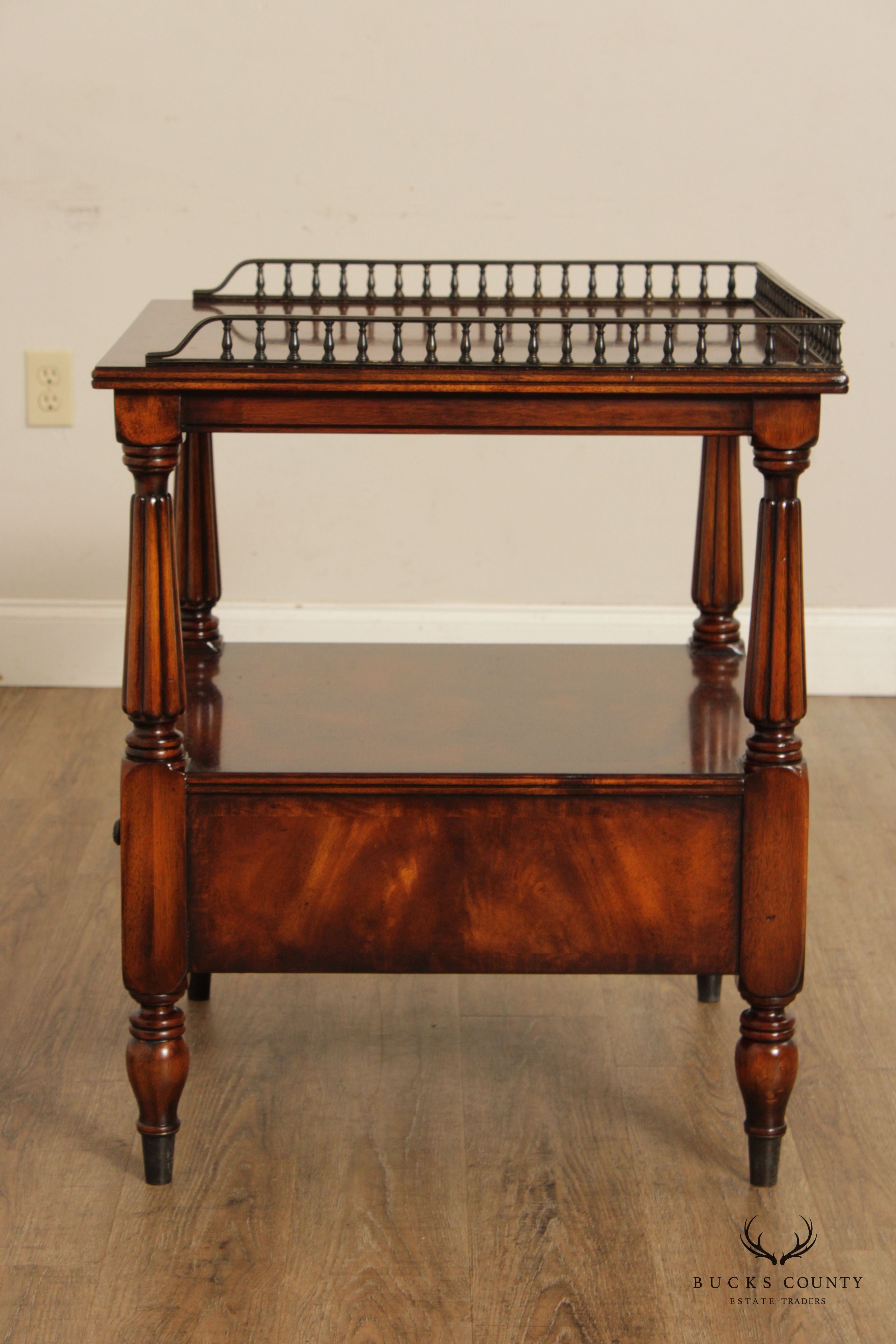 Hickory White Regency Style Mahogany Side table