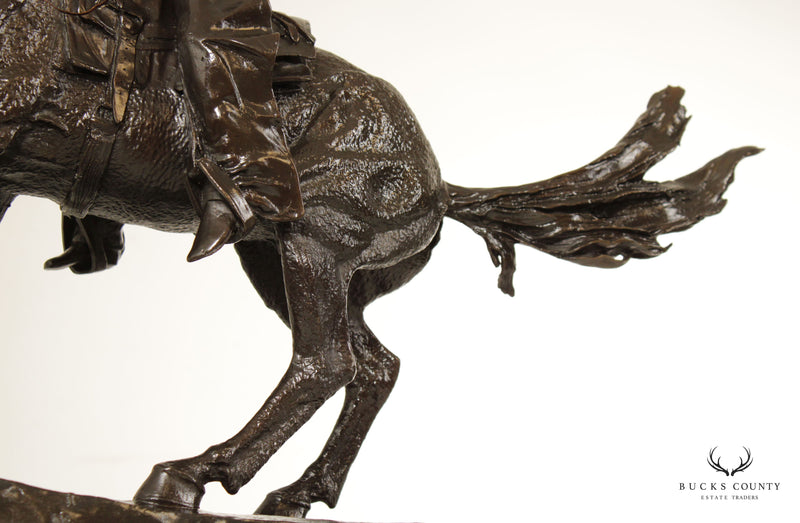 Frederick Remington 'The Cowboy' Bronze Sculpture