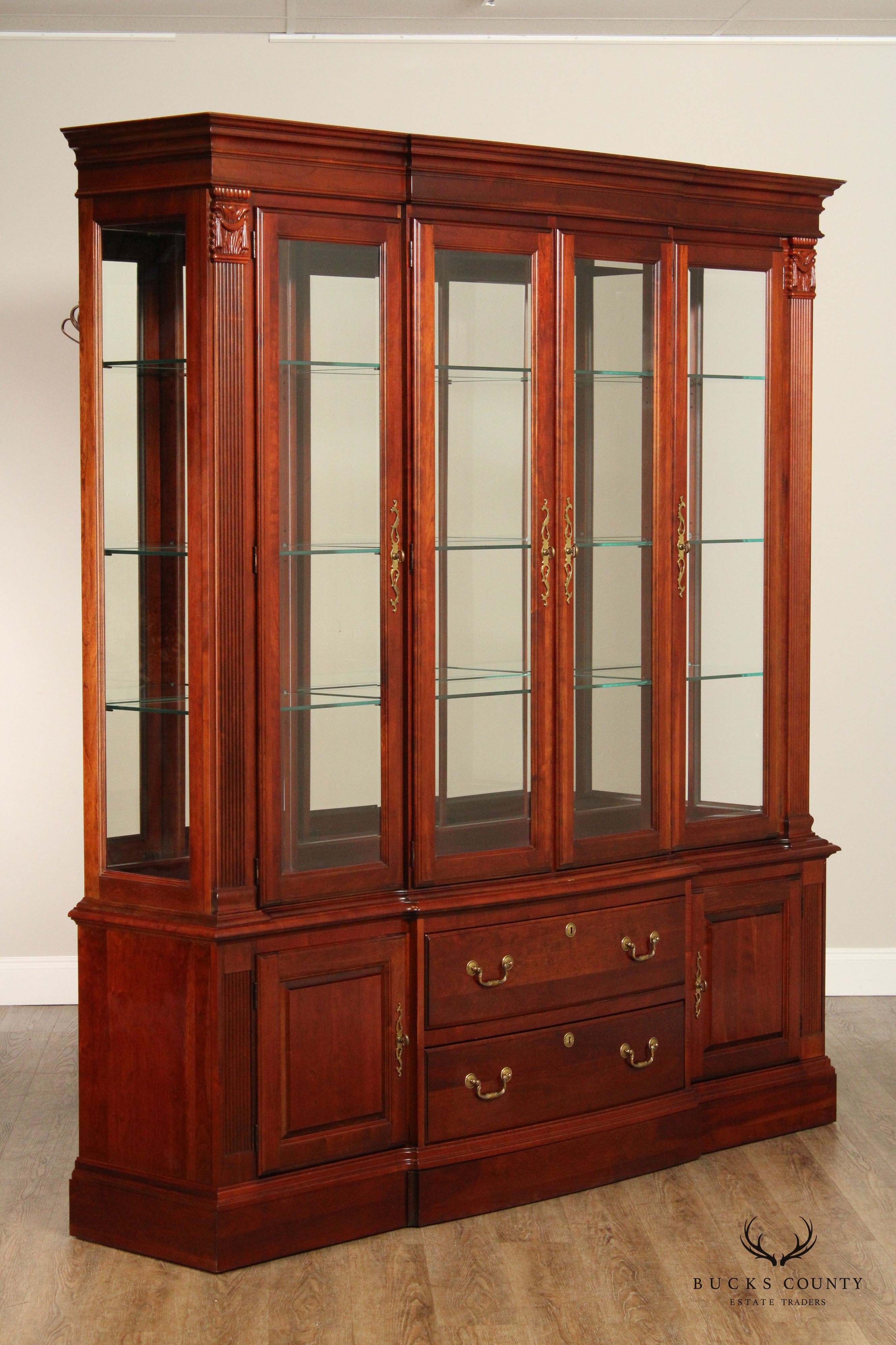 Pennsylvania House Large Cherry China Display Cabinet