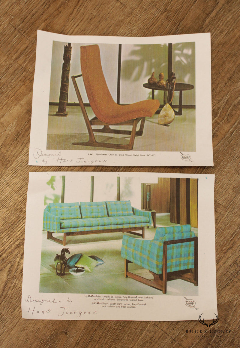 Hans Juergens Danish Modern Lounge Chair & Ottoman
