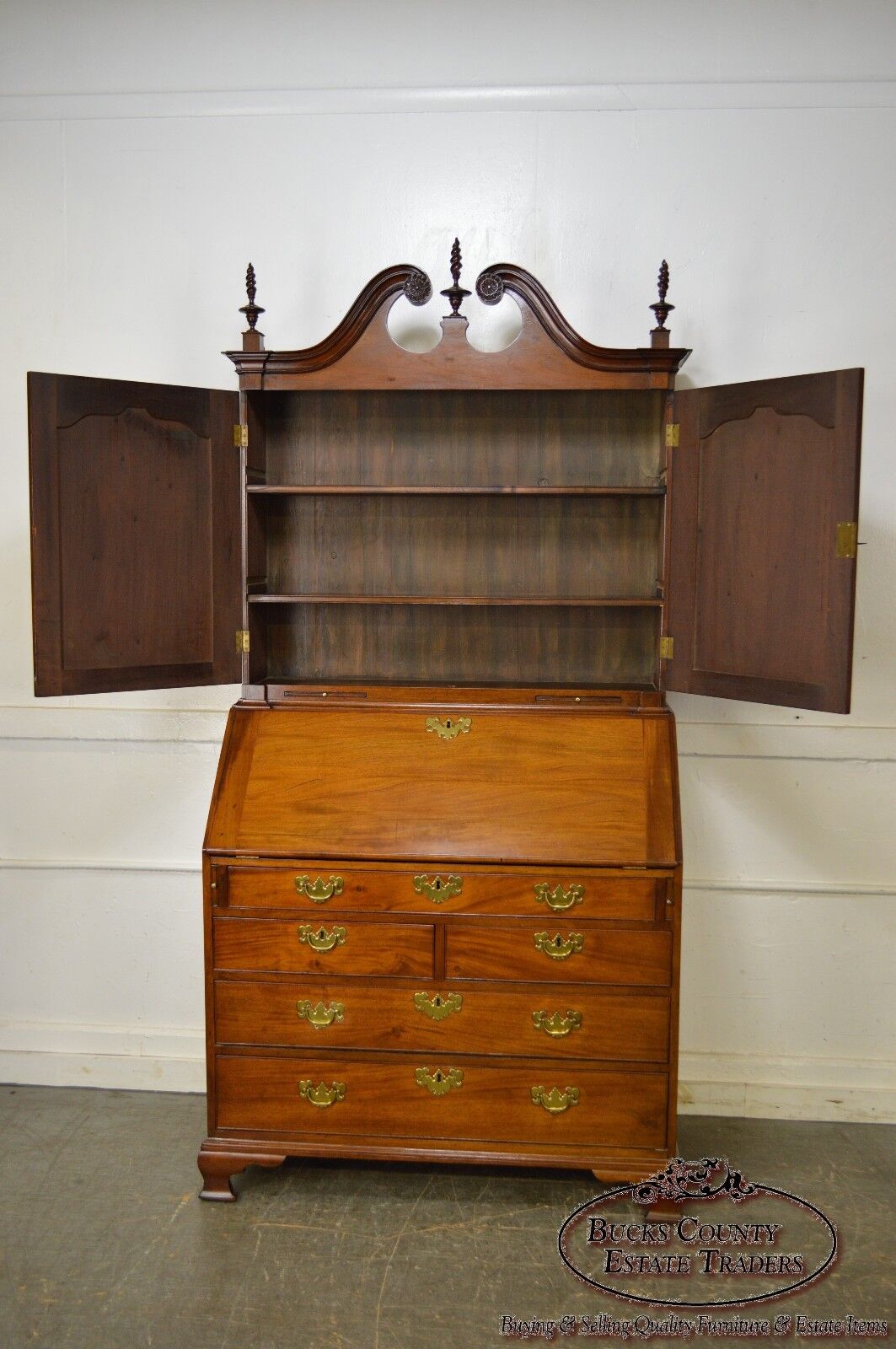 Chippendale Style 18th Century Mahogany Secretary Desk