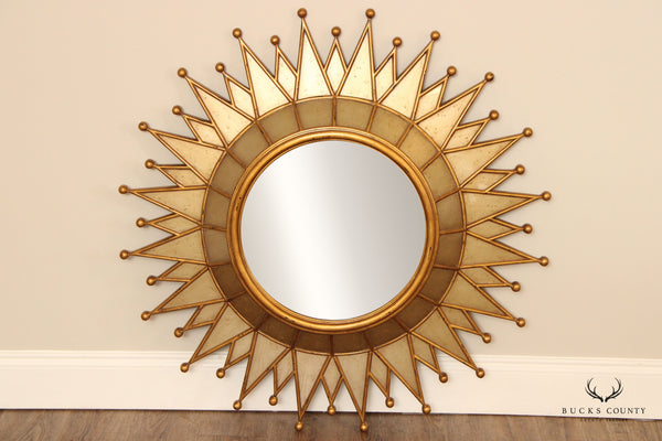 Theodore Alexander Gilt Gold Sunburst Mirror