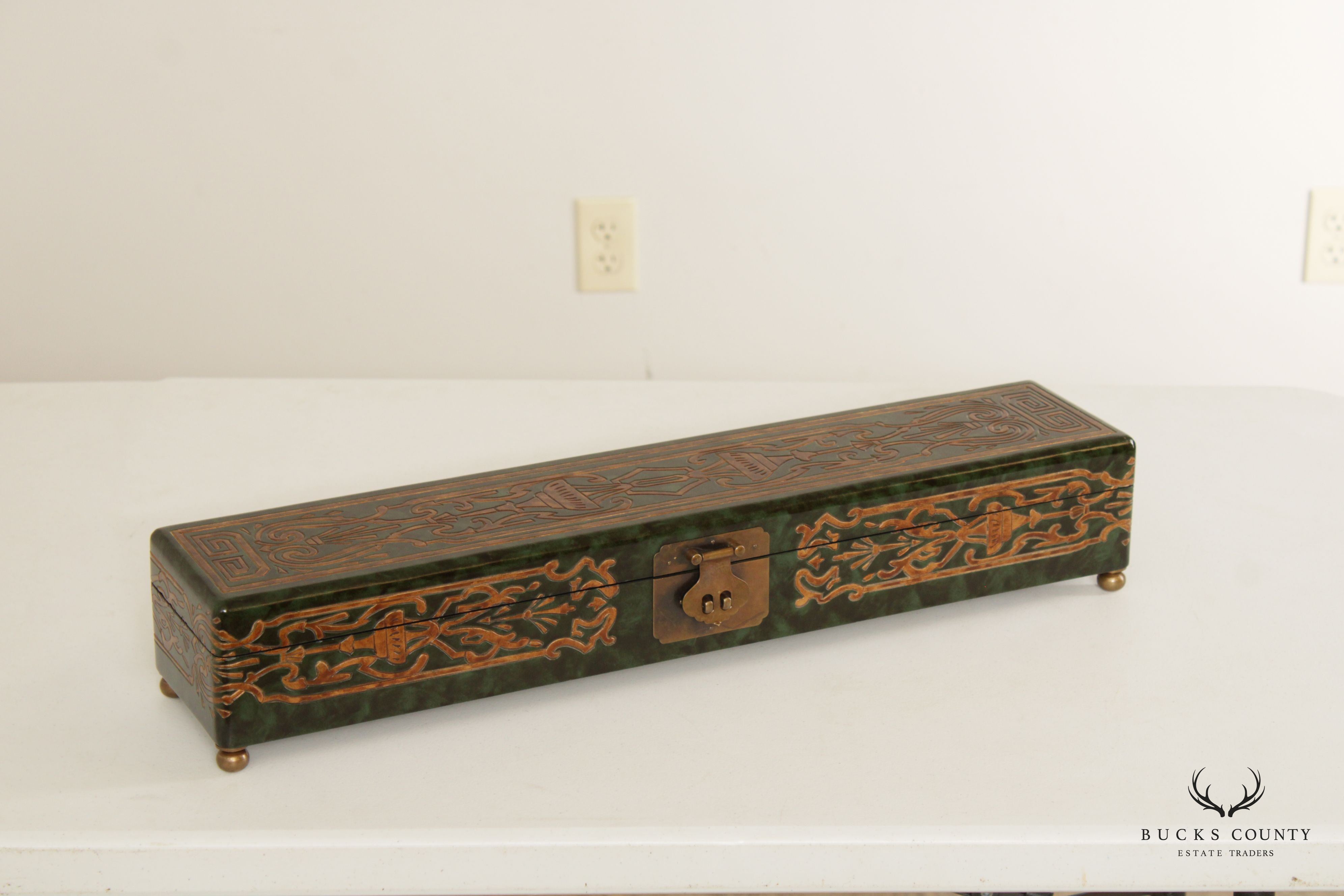 Castilian Imports Parcel Gilt Decorated Long Box