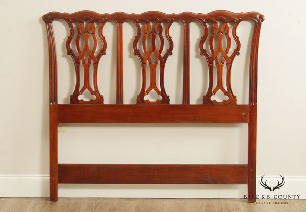 Chippendale Style Carved Mahogany Headboard