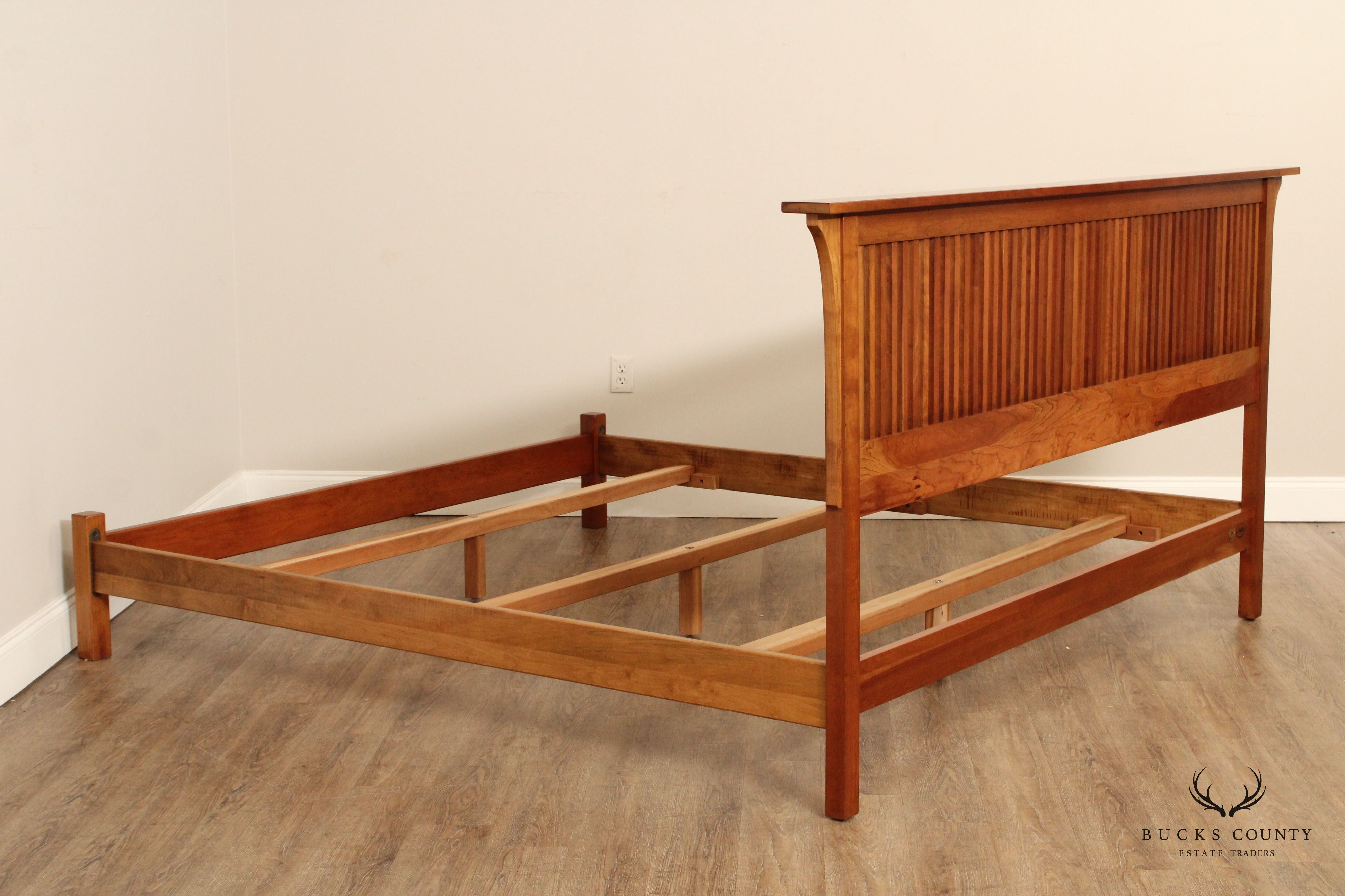 Stickley Mission Collection King Size Cherry Spindle Bed