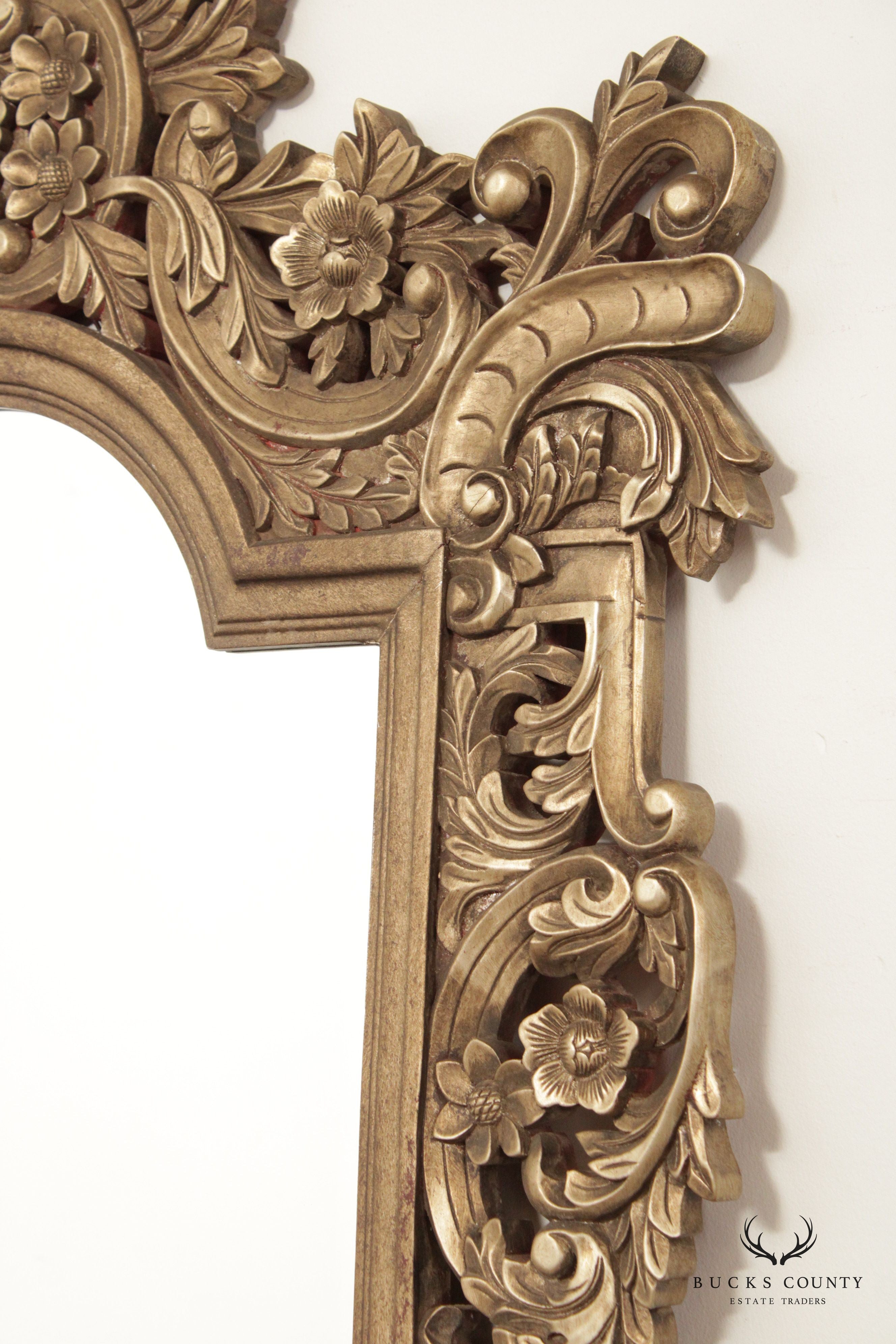 Howard Elliott Collection Pair Ornate Carved Wall Mirrors