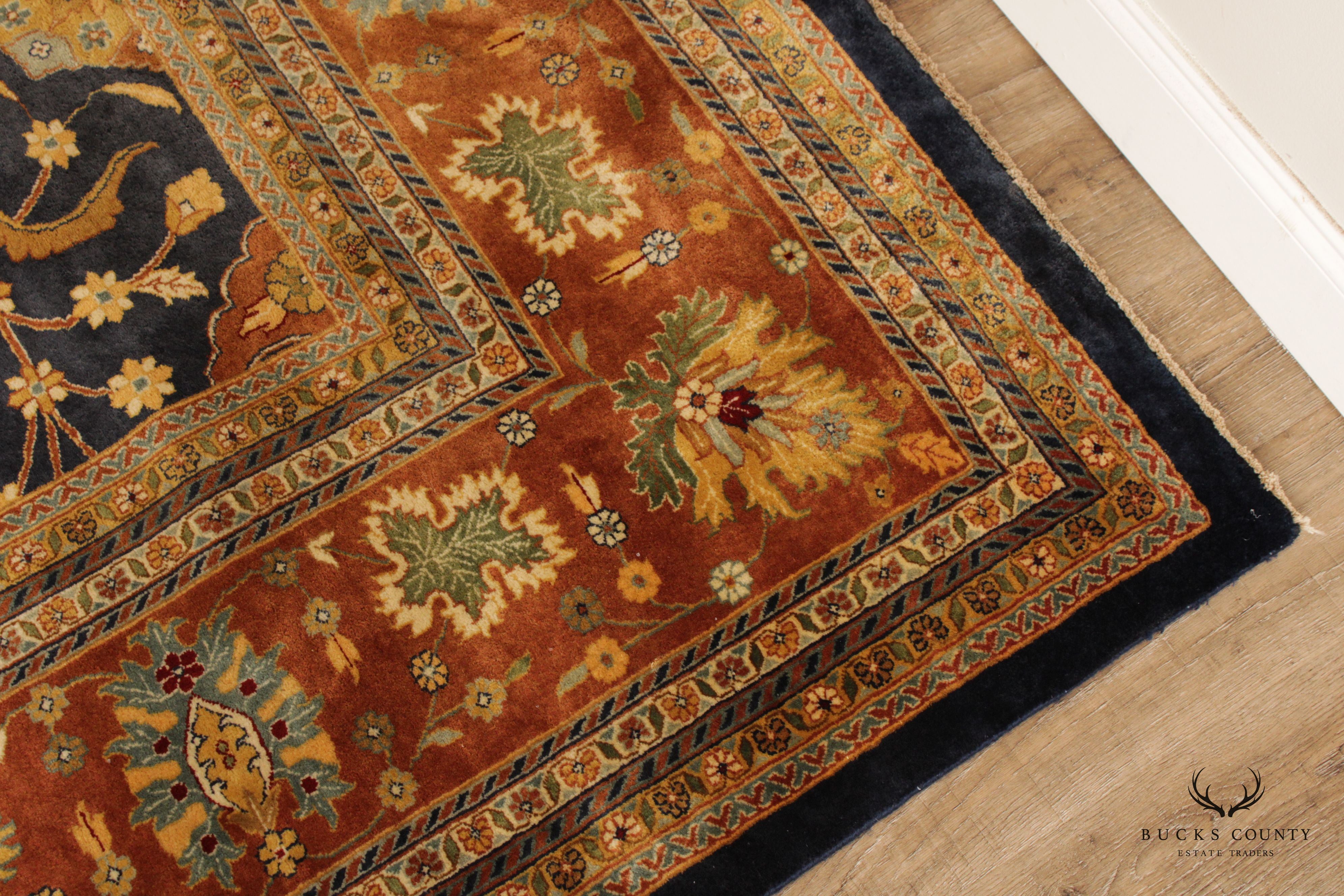 Quality Hand Tied Persian Sarouk Large Room-Size Area Rug, 17' x 12'