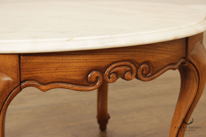 Weiman Vintage French Provincial Style Marble Top Coffee Table