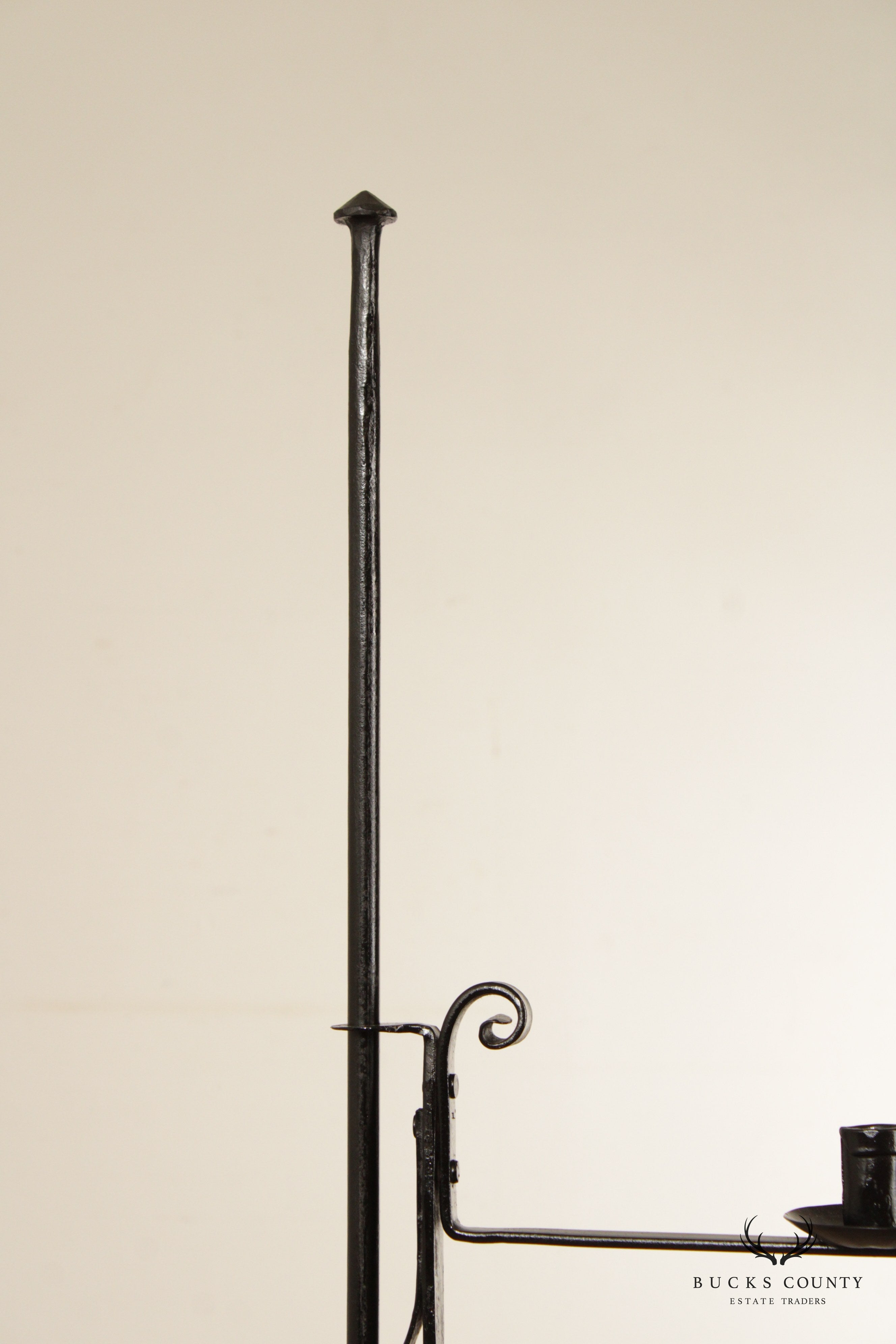 Hand Wrought Iron Adjustable Candle Stand