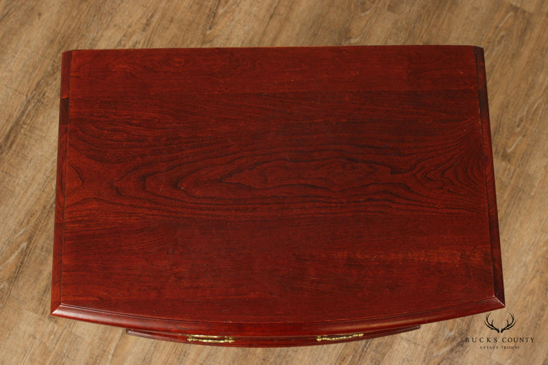 Pennsylvania House Chippendale Style Cherry Bow Front Chest Nightstand